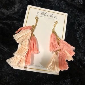 Pink & White Earrings